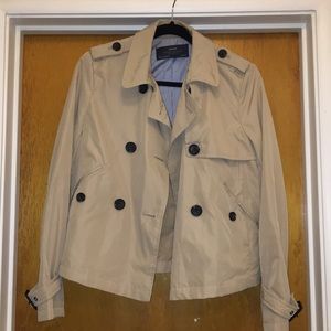 Zara Cropped Trench Coat - Small